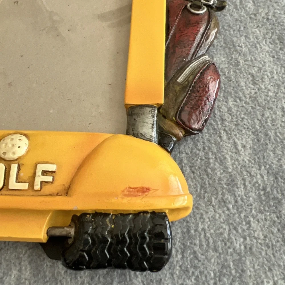 Hobby Lobby 3D Resin Golf Cart Photo Picture Frame 4x6‎ Father's Day Dad Outdoor